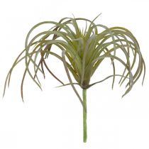 Tillandsia kunstplant om op te plakken groen-paarse kunstplant 13cm