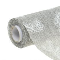 Tafellint met dennenmotief grijs 20cm 5m