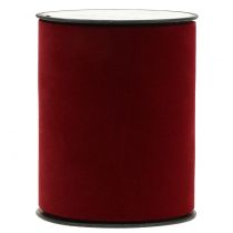 Tafeltape fluweel lint donkerrood 100mm 8m