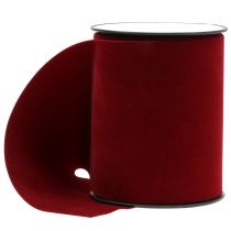 Tafeltape fluweel lint donkerrood 100mm 8m