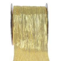 Artikel Cadeaulint goud zijden lint tafellint 75mm 15m