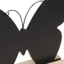 Artikel Tafeldecoratie houten decoratie vlinder zwart naturel 15cm 6 stuks