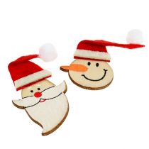 Artikel Tafeldecoratie Kerstman, sneeuwpop 4-5cm 12 st