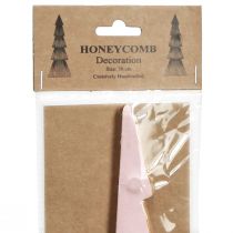 Artikel Tafeldecoratie kerstboom honingraatpapier Abrikoos Goud H30cm 2 st