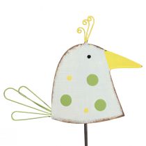 Tafeldecoratie veer, decoratief vogelfiguur, metalen vogel 17cm 2st