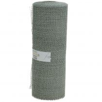 Artikel Tafelloper jute lint blauw grijs 30cm 10m