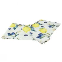 Tafelloper citroenen en olijven tafelloper zomer textiel 138×32cm