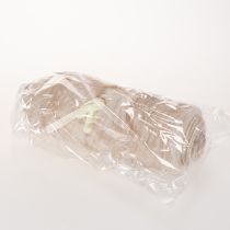 Artikel Beige tafelloper met een rand van imitatiebont, 24x140 cm