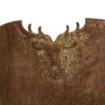 Artikel Bloempotten met hertenmotief, ovaal, rustiek, metalen set van 3, 24 cm