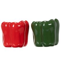 Artikel Paprika keramische plantenpot voor een moderne keukeninrichting, geschikt voor elke interieurstijl, 13 cm, 2 stuks