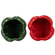 Artikel Paprika keramische plantenpot voor een moderne keukeninrichting, geschikt voor elke interieurstijl, 13 cm, 2 stuks