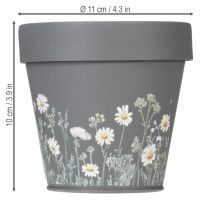 Artikel Bloempot met madeliefjesmotief voor een stijlvol interieur, 11 cm, 4 stuks