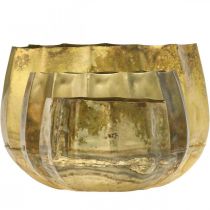 Artikel Decoratieve schaal van messing, metalen schaal Ø22/18/14 cm, set van 3