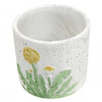 Artikel Plantenbak beton paardebloem zomerdecoratie bloempot Ø12.5cm H11cm 3st