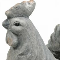 Kip voor opplant, paasdecoratie, plantenpot, lente, decoratieve kip betonlook H30cm