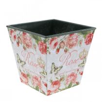 Artikel Planter vintage, decoratieve pot, plantenbak rozen H13cm B13.5cm