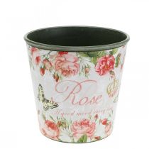 Artikel Plantenbak, emmer om te planten, plantenbak met roos H13cm Ø13,5cm