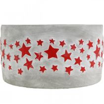 Artikel Plantenschaal voor Advent, plantenbak met sterren, betondecoratie Ø20cm H11cm