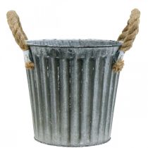 Artikel Metalen plantenpot, sierpot met handvatten, plantenpot, cachepot Ø16.5 cm