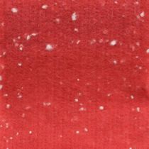 Viltlint rood met stippen, decolint, pottape, wolvilt lichtrood, wit 15cm 5m
