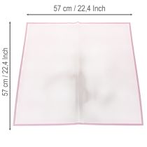 Artikel Transmatt Roze Waterbestendige Bloemenfolie 57 cm Op Maat Knippen voor Boeketten 20 stuks