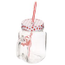 Artikel Drinkglas met deksel en handvat Ø7cm H13,5cm