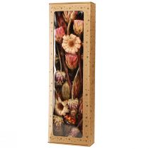 Artikel Gedroogde bloemenmix: roze protea, artisjok, klaproos, natuurlijke decoratie, 38 cm, 580 g