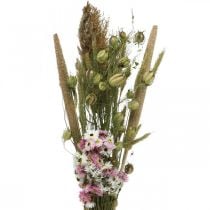 Boeket droogbloemen roze, wit boeket droogbloemen H60-65cm