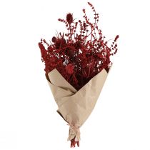 Artikel Boeket gedroogde bloemen, wijnrood, sierdistel, 40 cm, 80 g