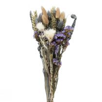 Artikel Droogbloemenboeket strobloemen strand lila paars 30cm