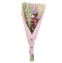 Artikel Droogbloemboeket, roze lamsoor, 58 cm, decoratief