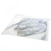 Artikel Witte palmvezel decoratieve gedroogde planten 250g knutselmateriaal