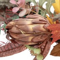 Artikel Deurkrans Protea Kunstkrans met herfstbladeren Ø55cm
