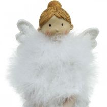 Deurstop Kerstengel, figuur engel H38cm wit