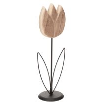 Artikel Decoratief tulpvormig object op een standaard voor een elegant en tijdloos interieur, 33,5 cm
