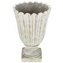 Artikel Plantenbak decoratieve trofee antiek gegoten steen grijs Ø20cm H30.5cm
