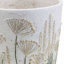 Plantenbak Grote Bloempot Keramiek Wit Goud Ø20.5cm H20cm