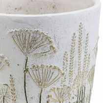 Artikel Plantenbak Grote Bloempot Keramiek Wit Goud Ø20.5cm H20cm