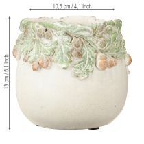 Artikel Plantenbak Herfst Eikels Bloempot Gegoten Steen Ø14,5cm H13cm