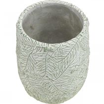 Artikel Plantenbak keramiek groen wit grijs dennentakken Ø12cm H17.5cm