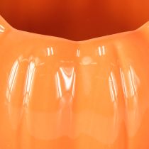 Artikel Plantenbak keramiek pompoen plantenpot oranje Ø9,5cm H6,5cm 4 stuks