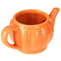 Artikel Keramische plantenpot/theepot, diverse oranje tinten, 15×9×6,5 cm, 2 stuks