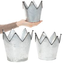 Artikel Bloempotkroon van metaal, decoratief zink, Ø21,5/19,5/17 cm, set van 3