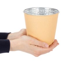 Artikel Metalen plantenbak, pasteloranje, Ø13,5 cm H12,5 cm