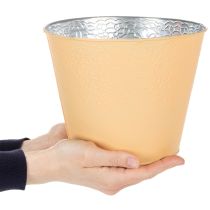 Artikel Metalen plantenbak, pasteloranje, Ø20cm H16cm