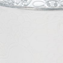 Artikel Metalen plantenbak, pastelwit, Ø16cm H14cm