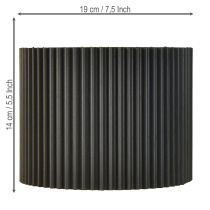 Artikel Bloempot van papier, zwart Ø19cm H14cm, 3 stuks