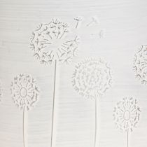 Artikel Plantenbak Paardenbloemen Metalen Bloempot Wit Ø15,5cm H15,5cm