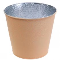 Artikel Plantenbak metalen plantenbak pastel oranje Ø13,5cm H12,5cm