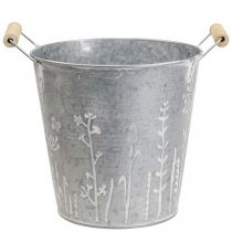 Plantenbak plantenbak vintage decoratieve metalen emmer Ø21,5cm H19cm